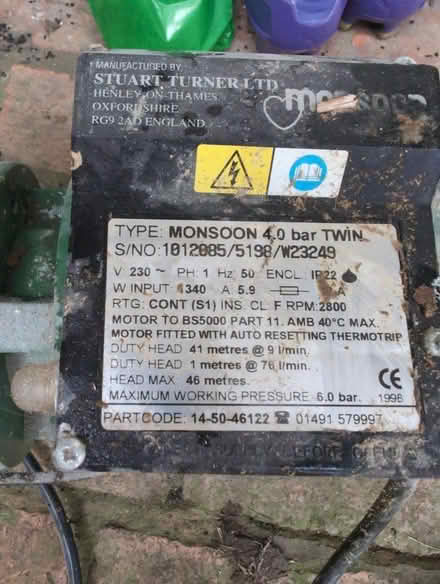 Photo of free Monsoon 4 bar shower pump (Toft, CB23) #1