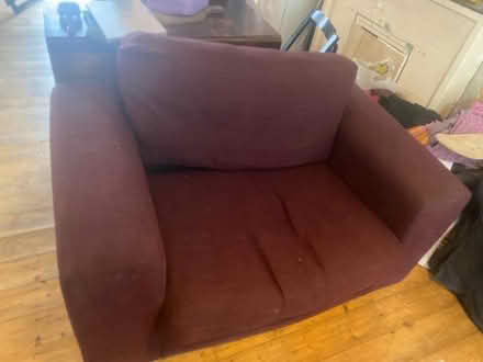 Photo of free Large arm chair. (Small sofa if you have small bums) (Bowerham LA1) #1