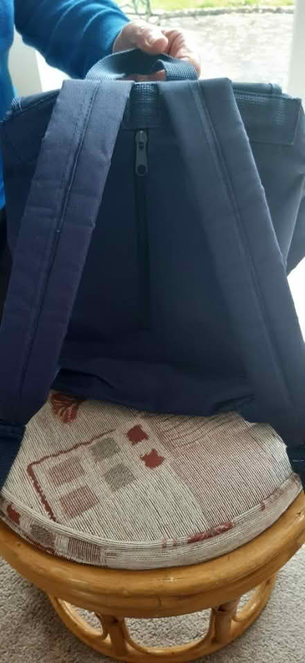 Photo of free Navy blue duffel bag (Bedford MK41) #4