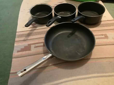 Photo of free Well used saucepans and frying pan (Montrose DD10) #1