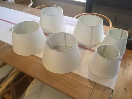Photo of free 6 lampshades off white (Cuckfield RH17) #1