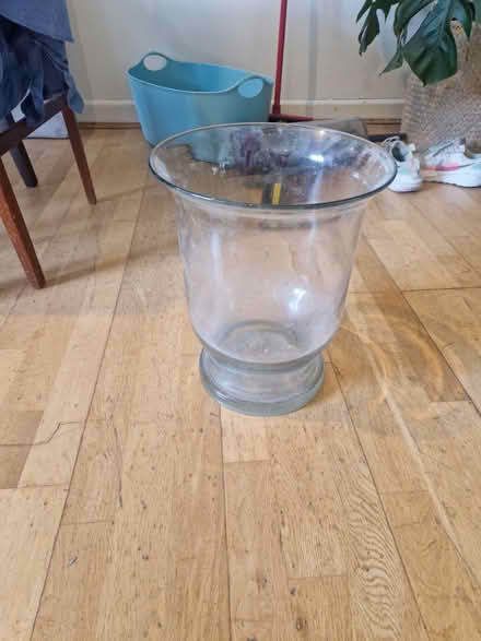 Photo of free Large glass hurricane candle holder (D6W) #1