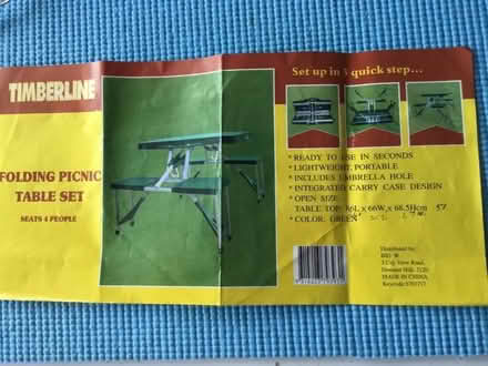 Photo of free Folding Picnic table Set (Binstead Ryde PO33) #1