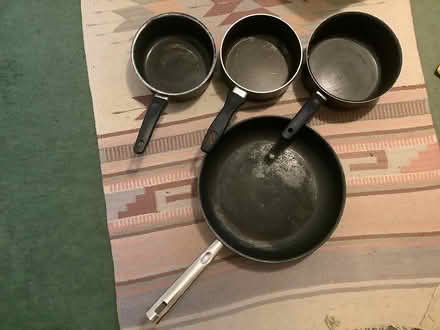 Photo of free Well used saucepans and frying pan (Montrose DD10) #2