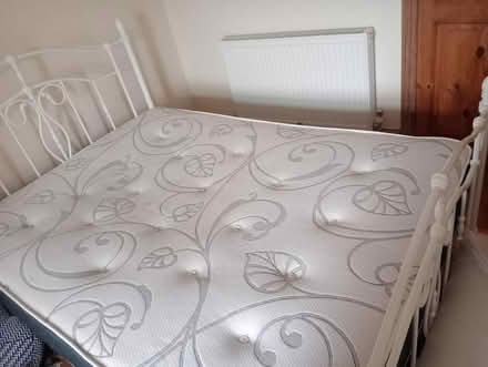 Photo of free Wrought iron bed frame/mattress (Hebden Bridge) #1