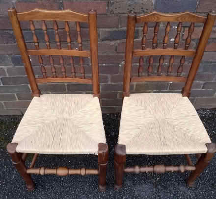 Photo of free Antique Oak Chairs x2 (Leek ST13) #2