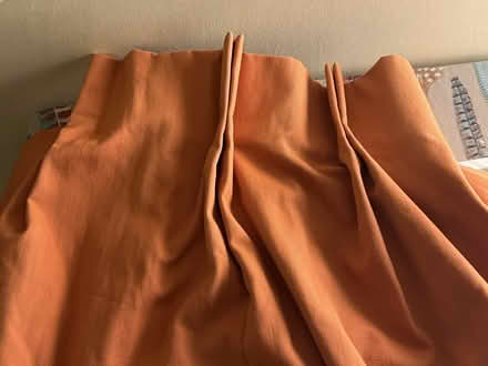 Photo of free Single orange curtain. VGC (Turnford EN8) #1
