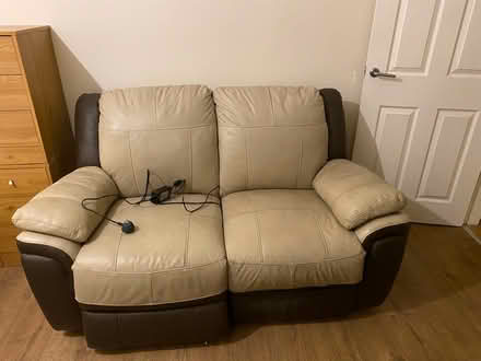 Photo of free 2 seater leather recliner sofa (SK7 Bramhall) #1