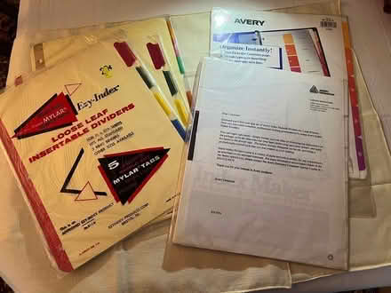 Photo of free 5 Assorted Looseleaf Dividers (Midtown East) #1