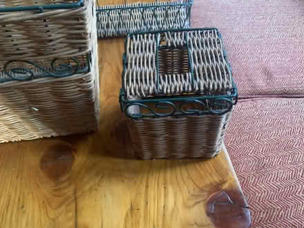 Photo of free Wicker and metal bathroom set (Woodstock, NY) #4