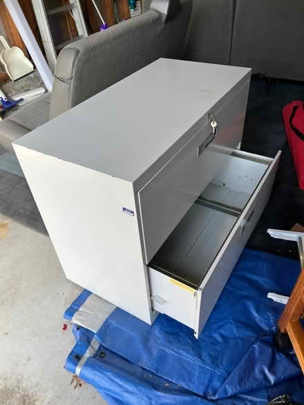 Photo of free Desk,Filing Cabinet,Stool,WireShelf (Ellicott City) #3