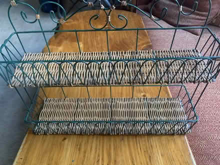 Photo of free Wicker and metal bathroom set (Woodstock, NY) #3