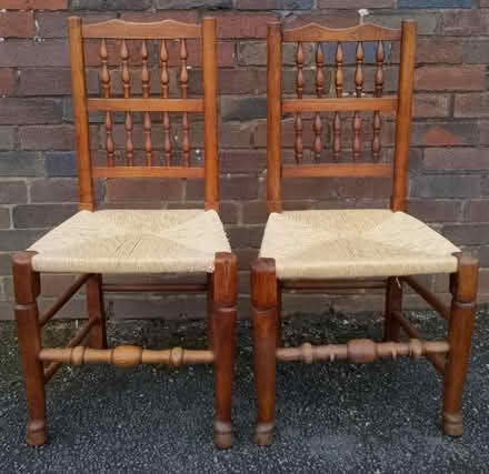 Photo of free Antique Oak Chairs x2 (Leek ST13) #3