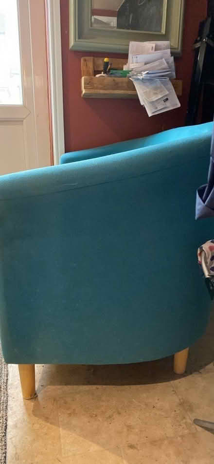 Photo of free Turquoise sofa solid (TQ2) #2