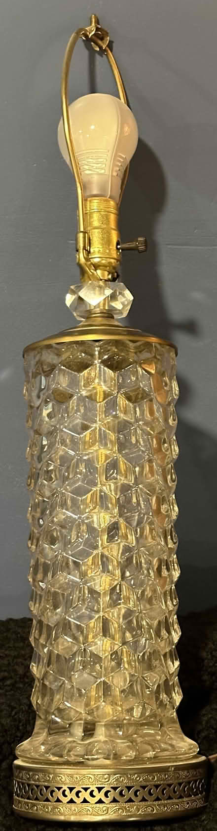 Photo of free Old Glass Table Lamp (Ulster Park) #2