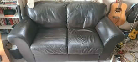 Photo of free Brown Leather(?) sofa (Salisbury, Milford, SP1) #2
