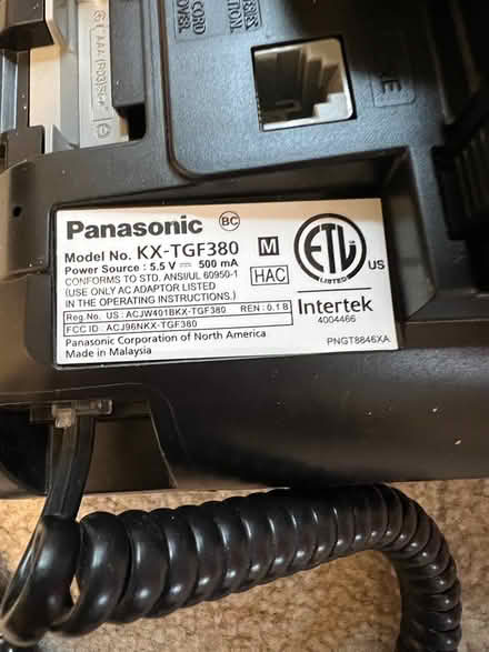 Photo of free Panasonic cordless phone (Ballard - Loyal Heights) #1