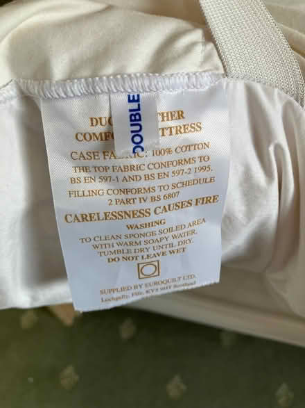 Photo of free Duck down mattress topper (Cambridge UK) #3