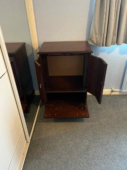 Photo of free Tv cabinet (Harwood) #2