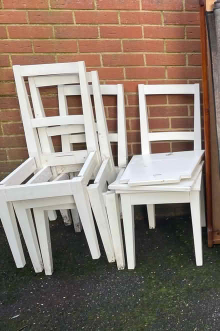 Photo of free 4 White chairs (N16) #1