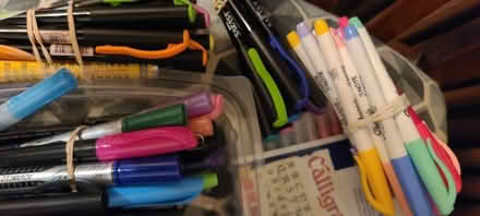 Photo of free Brush pens, gel pens, etc (Roslindale) #1