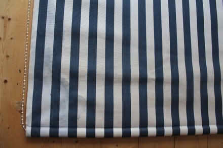 Photo of free Heavyweight canvas stripey blind, cream & dark blue stripes (Bishopston BS7) #2