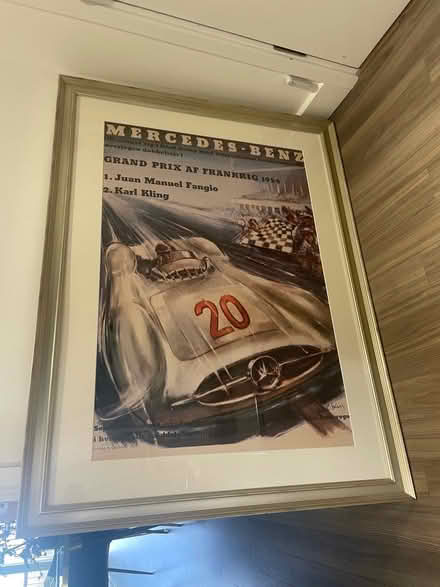 Photo of free Gold picture frame with car poster (SE6) #1