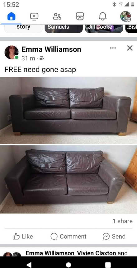 Photo of free Sofa (Brandon Village DH7) #1