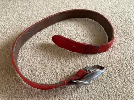 Photo of free Red leather dog collar (Malvern Link WR14) #1