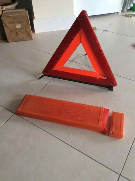 Photo of free Folding emergency triangle in case. (West Oxfordshire OX29) #1