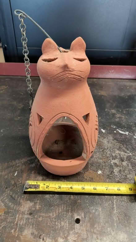 Photo of free Hanging clay cat planter (Westmont) #2