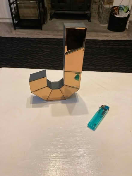 Photo of free Letter ‘J’ rose gold mirrored ornament (Rockliffe) #1