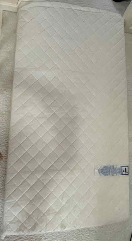 Photo of free Cot mattress & pillow (Moortown LS17) #1