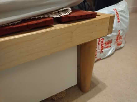 Photo of free EU Single 90cmx200cm Sprung slatted bed base (beech wood) (Chingford E4) #3