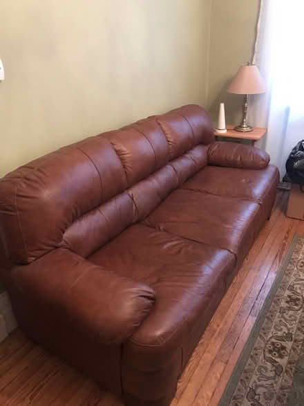 Photo of free Leather couch (Jersey City downtown) #1