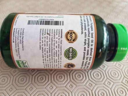Photo of free Cold pressed pumpkin seed oil softgels (Townsend AL3) #2