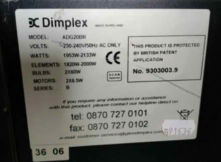 Photo of free Dimplex Adagio 2kW Electric Fire (Sarisbury Green) #3