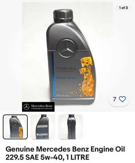 Photo of free Mercedes Motor Oil (SG12) #2
