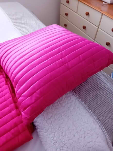 Photo of free Large Throw and Cushion (Bromborough Wirral) #2