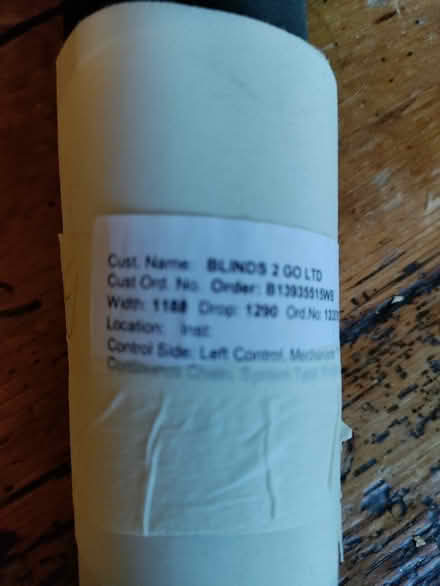Photo of free Black roller blind (Brightwell Baldwin OX49) #1