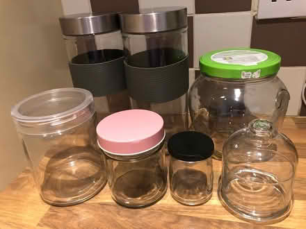 Photo of free 7 glass jars of various sizes (Dun Laoghaire, Dublin) #1