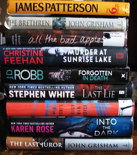 Photo of free 9 hard cover fiction books (Near I-55 AND Route 30) #1