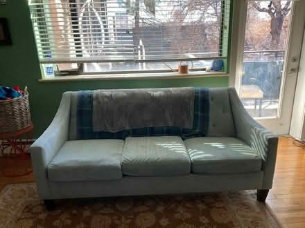 Photo of free Comfy Blue Couch (Washington St, Denver) #1