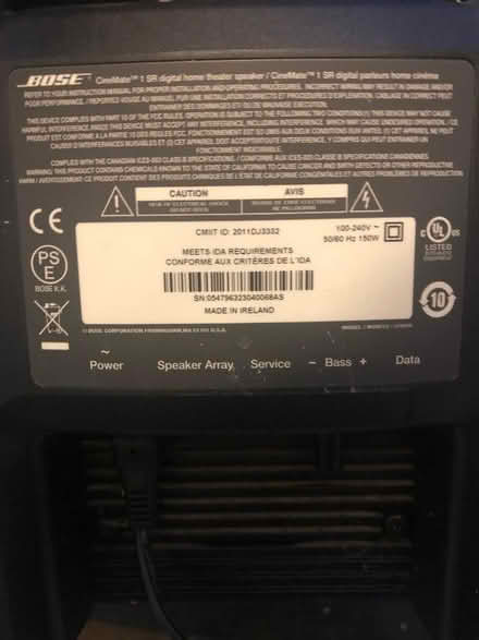 Photo of free NOT WORKING Bose sound bar and bass speaker (Higher Bebington CH63) #1