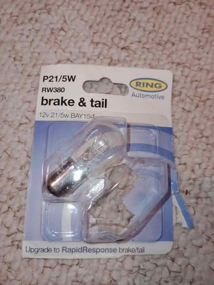 Photo of free Ring brake & tail light bulb (Moortown LS17) #1