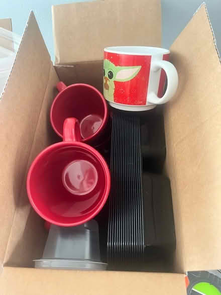 Photo of free Tupperware & mugs (Dale blvd) #2