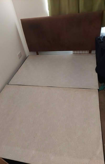 Photo of free Double divan bed base with headboad (Headcorn TN27) #1