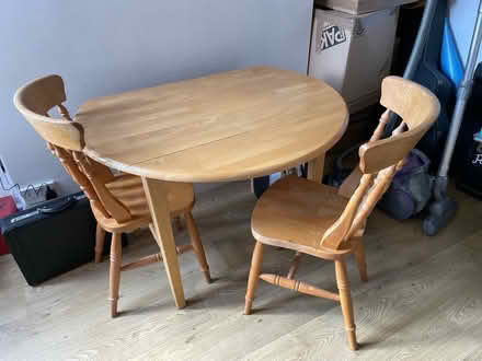 Photo of free Small dining table and two chairs (Marlborough SN8) #2
