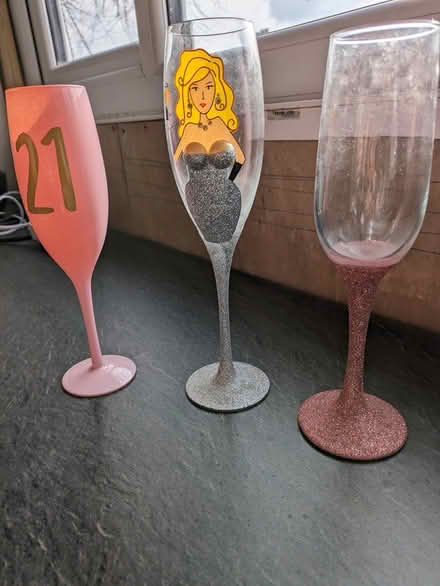 Photo of free 3 fancy champagne flutes (Denholme BD13) #1
