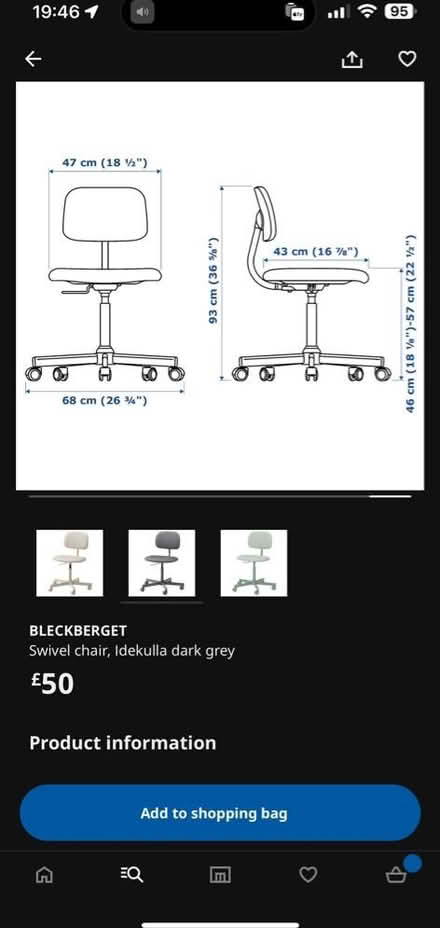 Photo of free Adjustable office chair (Brentford TW8) #4